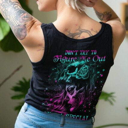 DON'T TRY TO FIGURE ME OUT SKULL GIRL ALL OVER PRINT - TLNO2003234