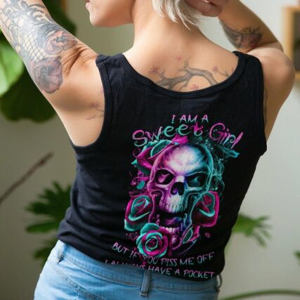 I AM A SWEET GIRL ROSE FIRE SKULL ALL OVER PRINT - TLTR3001234