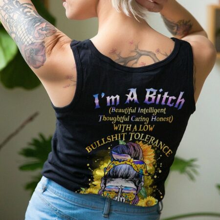 I'M A B DON'T TRY ME SUNFLOWER ALL OVER PRINT - TLNO2002234