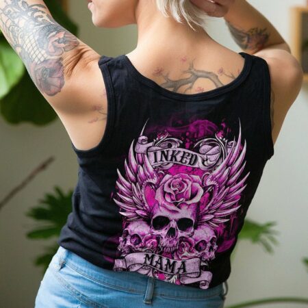 INKED MAMA SKULL WINGS ALL OVER PRINT - TLTR1703234