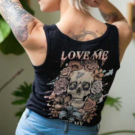 LOVE ME LIKE MY DEMONS DO SKULL ALL OVER PRINT - YHHG2003232