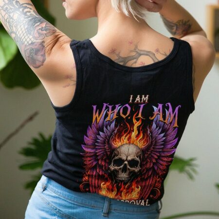 I AM WHO I AM WINGS SKULL ALL OVER PRINT - TLTM1002231