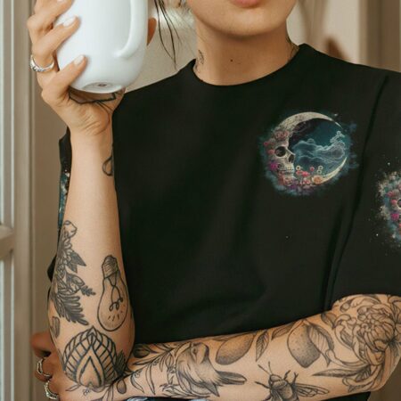 HELLO DARKNESS MY OLD FRIEND CRESCENT MOON SKULL ALL OVER PRINT - TLTR2903233