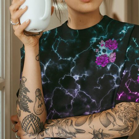I AM THE STORM FLOWER SKULL ALL OVER PRINT - TLNO1503231