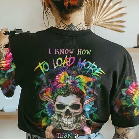 I KNOW HOW TO LOAD TIE DYE SKULL ALL OVER PRINT - YHHG0203233