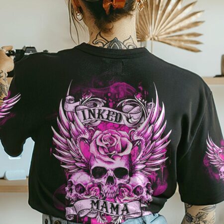INKED MAMA SKULL WINGS ALL OVER PRINT - TLTR1703234