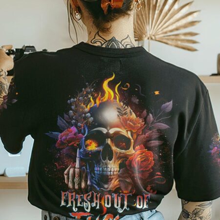 FRESH OUT OF F FIRE SKULL ROSE ALL OVER PRINT - TLNO0103232