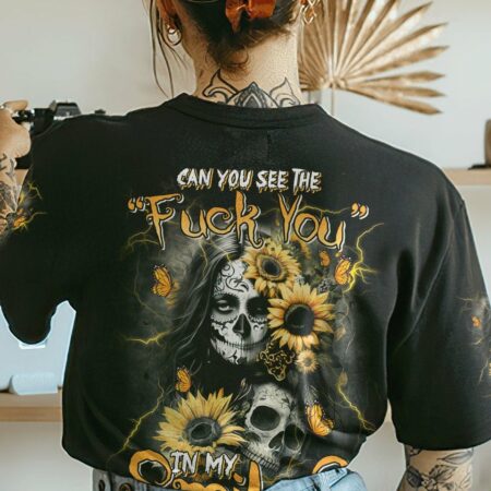 CAN YOU SEE THE F YOU SKULL ROSE ALL OVER PRINT - TLTM1302234