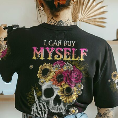 I CAN BUY MYSELF FLOWER SKULL ALL OVER PRINT - TLTW1603234