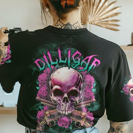DILLIGAF SKULL ROSES G ALL OVER PRINT - TLTR2402232