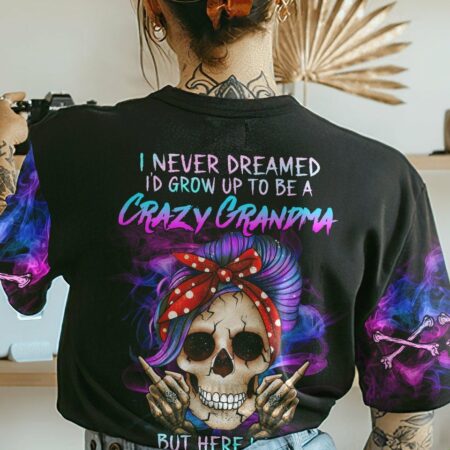CRAZY GRANDMA SKULL ALL OVER PRINT - YHHG2202234