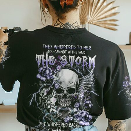 I AM THE STORM WINGS FLOWER SKULL ALL OVER PRINT - TLTW0202233
