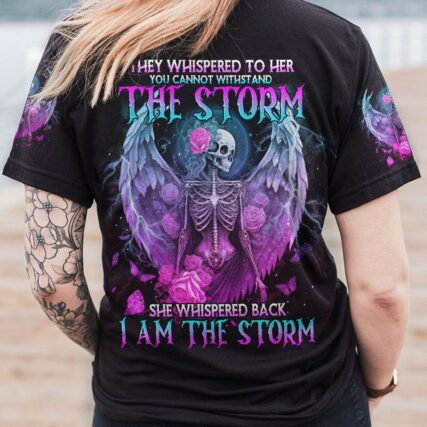 I AM THE STORM SKELETON ROSES WINGS ALL OVER PRINT - TLNO0603233