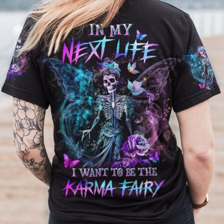 KARMA FAIRY SKULL SKELETON ROSE ALL OVER PRINT - YHLN2401232