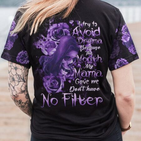 I TRY TO AVOID DRAMA PURPLE ROSE REAPER ALL OVER PRINT - TLTR0202233