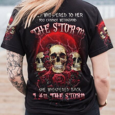 I AM THE STORM SKULL ROSES ALL OVER PRINT - TLTW0203234