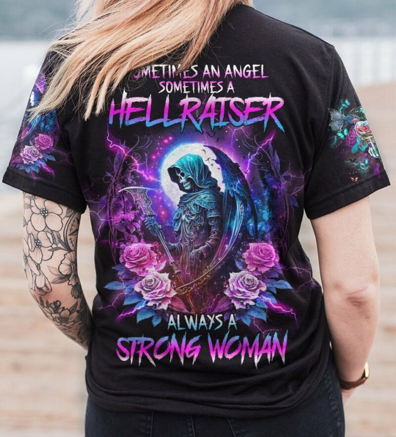 ALWAYS A STRONG WOMAN REAPER ROSE ALL OVER PRINT - YHHG1703231