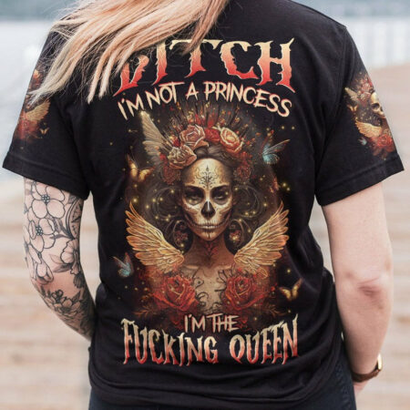I'M THE F QUEEN SUGAR SKULL VINTAGE ALL OVER PRINT - TLNZ1204232