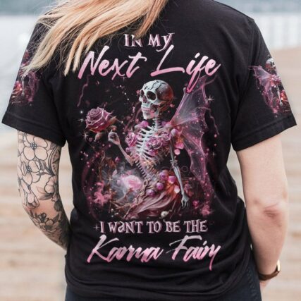 KARMA FAIRY SKULL SKELETON ROSE ALL OVER PRINT - YHLN0203234