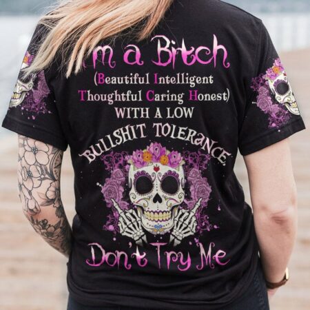 I'M A B DON'T TRY ME SUGAR SKULL ALL OVER PRINT - YHHG2103233