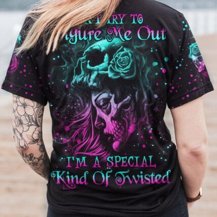 DON'T TRY TO FIGURE ME OUT SKULL GIRL ALL OVER PRINT - TLNO2003234