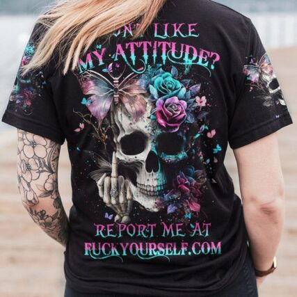 DON'T LIKE MY ATTITUDE SKULL ALL OVER PRINT - YHHN2802232