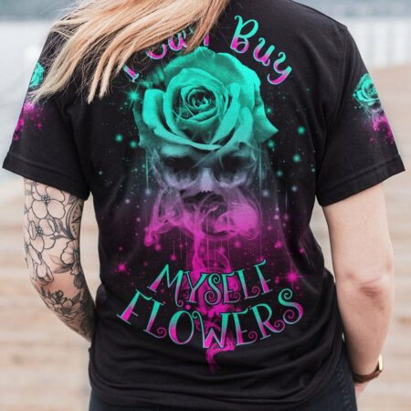 I CAN BUY MYSELF FLOWERS SMOKE ROSE SKULL ALL OVER PRINT - TLNO0203233