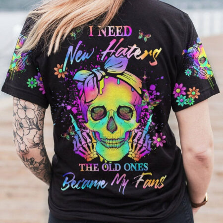 I NEED NEW HATERS COLORFUL SKULL ALL OVER PRINT - YHLN1904232
