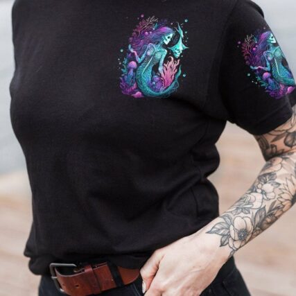 MY DEMONS TRIED TO DROWN ME MERMAID SKELETON ALL OVER PRINT - TLTW2404233