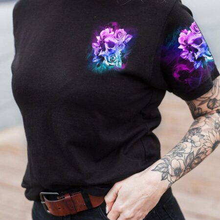 I LOVE BEING ME SKULL FLOWER ALL OVER PRINT - YHLN1301232
