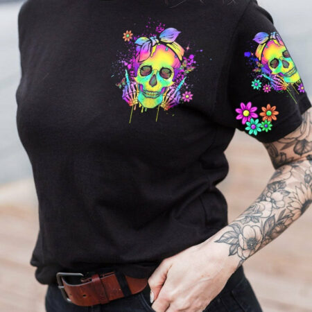 I NEED NEW HATERS COLORFUL SKULL ALL OVER PRINT - YHLN1904232