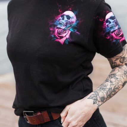 I AM THE STORM ROSE SKULL ALL OVER PRINT - YHHG2702232