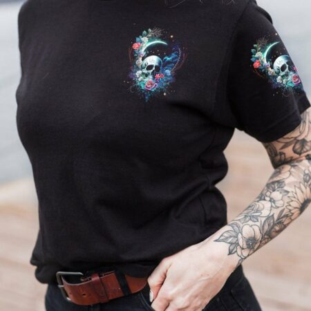 HELLO DARKNESS MY OLD FRIEND CRESCENT MOON SKULL ALL OVER PRINT - TLTW3003235