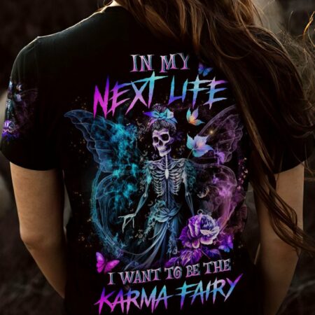 KARMA FAIRY SKULL SKELETON ROSE ALL OVER PRINT - YHLN2401232