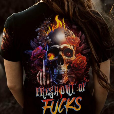 FRESH OUT OF F FIRE SKULL ROSE ALL OVER PRINT - TLNO0103232
