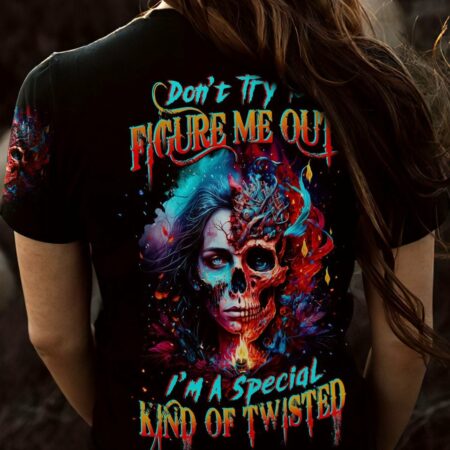 DON'T TRY TO FIGURE ME OUT SKULL GIRL ALL OVER PRINT - TLTW0404232