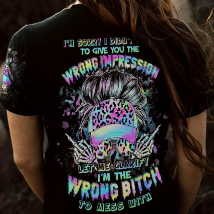 I'M THE WRONG B TO MESS WITH ALL OVER PRINT - TLTW1204231