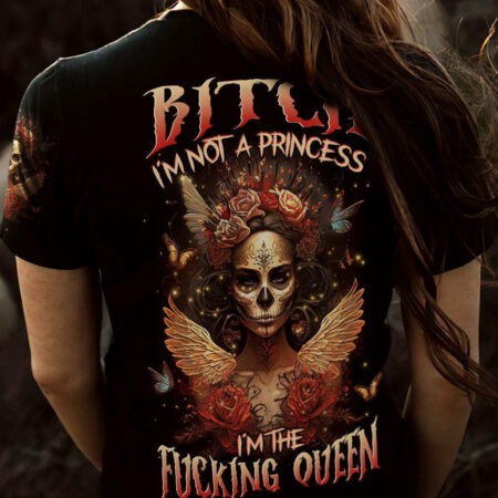 I'M THE F QUEEN SUGAR SKULL VINTAGE ALL OVER PRINT - TLNZ1204232