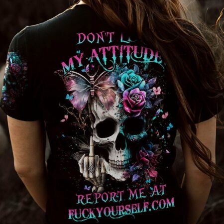 DON'T LIKE MY ATTITUDE SKULL ALL OVER PRINT - YHHN2802232