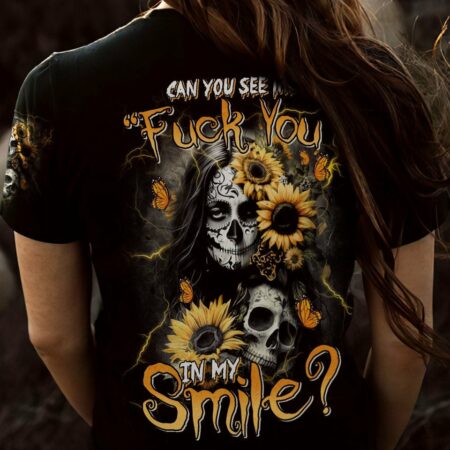 CAN YOU SEE THE F YOU SKULL ROSE ALL OVER PRINT - TLTM1302234