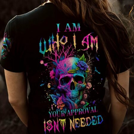 I AM WHO I AM COLORFUL SKULL ALL OVER PRINT - TLNZ2903234