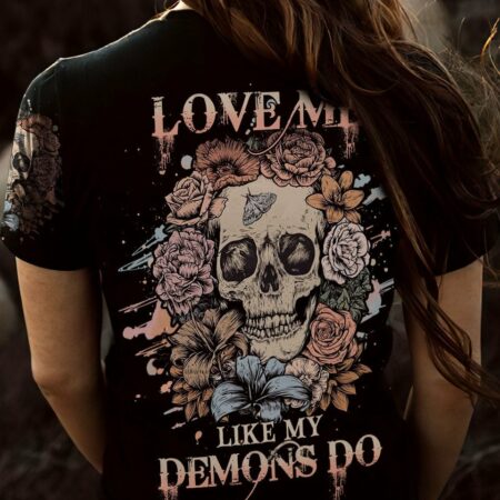 LOVE ME LIKE MY DEMONS DO SKULL ALL OVER PRINT - YHHG2003232