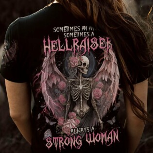 ALWAYS A STRONG WOMAN SKELETON WINGS ROSE ALL OVER PRINT - TLNO2102233