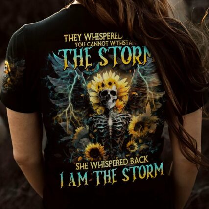 I AM THE STORM SKELETON WINGS SUNFLOWER ALL OVER PRINT - TLNO2102231