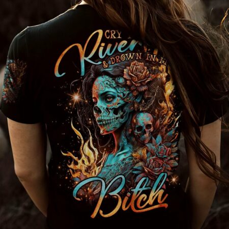 CRY ME A RIVER SUGAR SKULL ALL OVER PRINT - TLNO0404232
