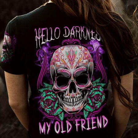 HELLO DARKNESS MY OLD FRIEND SKULL ALL OVER PRINT - YHNT2003231