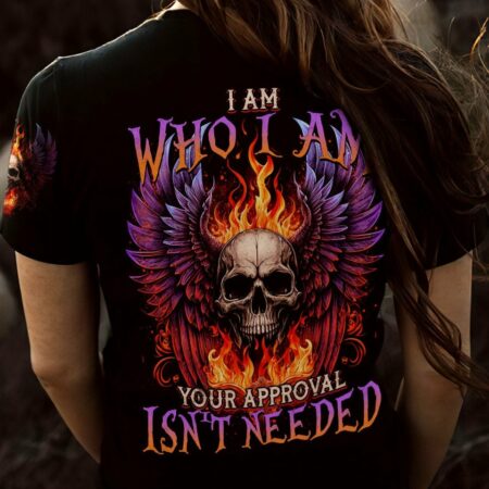 I AM WHO I AM WINGS SKULL ALL OVER PRINT - TLTM1002231