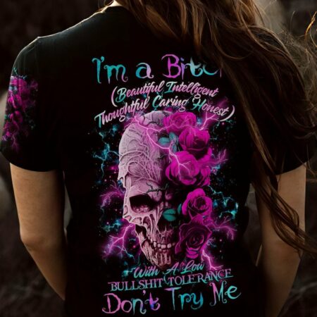 I'M A B DON'T TRY ME SKULL ROSE ALL OVER PRINT - TLTR0803231