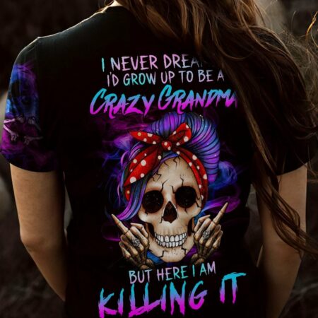 CRAZY GRANDMA SKULL ALL OVER PRINT - YHHG2202234