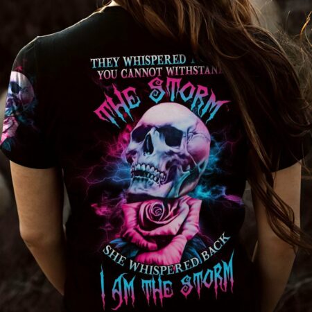 I AM THE STORM ROSE SKULL ALL OVER PRINT - YHHG2702232